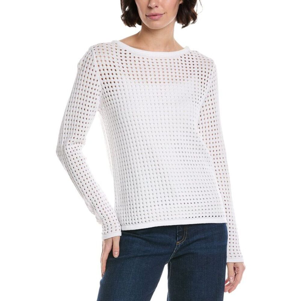 Metric Knits Womens  Sweater, White